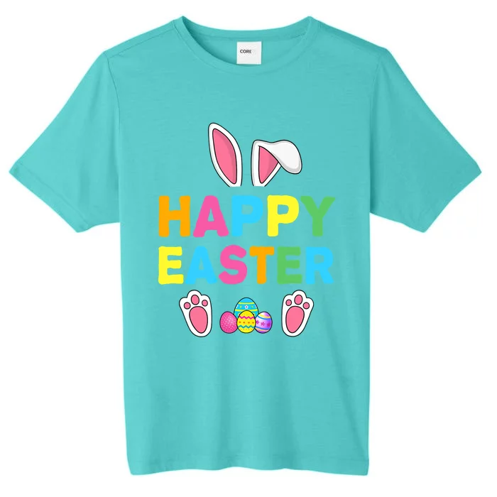 Happy Easter Bunny Rabbit Face Funny Easter Day Gift ChromaSoft Performance T-Shirt