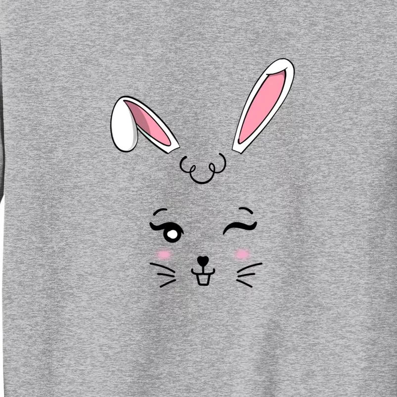 Happy Easter Bunny Rabbit Outfit Design Gift Tall Sweatshirt