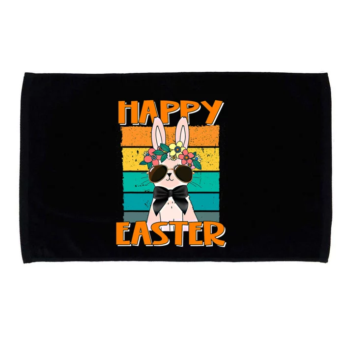 Happy Easter Bunny Retro Rabbit Clothes Easter Day Cute Great Gift Microfiber Hand Towel