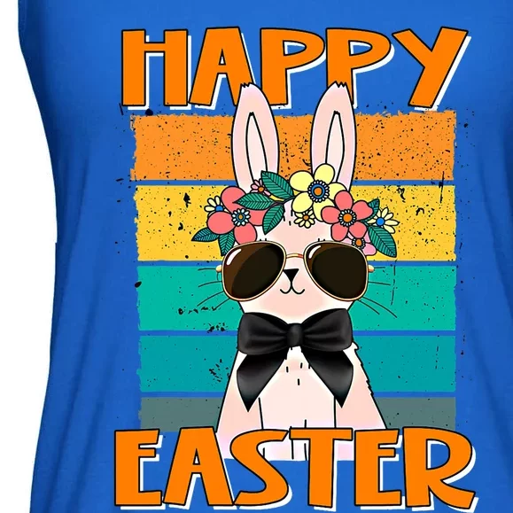 Happy Easter Bunny Retro Rabbit Clothes Easter Day Cute Great Gift Ladies Essential Flowy Tank