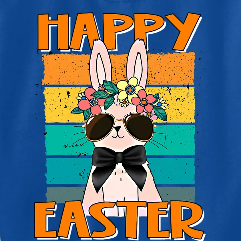 Happy Easter Bunny Retro Rabbit Clothes Easter Day Cute Great Gift Kids Sweatshirt