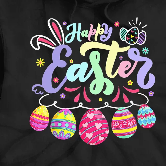 Happy Easter Bunny Spring Easter Egg Hunt Easter Tie Dye Hoodie