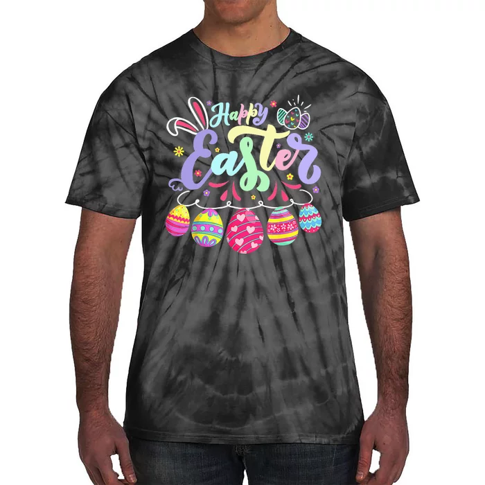 Happy Easter Bunny Spring Easter Egg Hunt Easter Tie-Dye T-Shirt