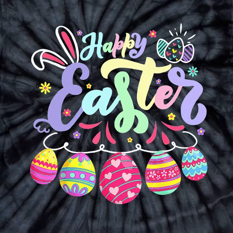 Happy Easter Bunny Spring Easter Egg Hunt Easter Tie-Dye T-Shirt