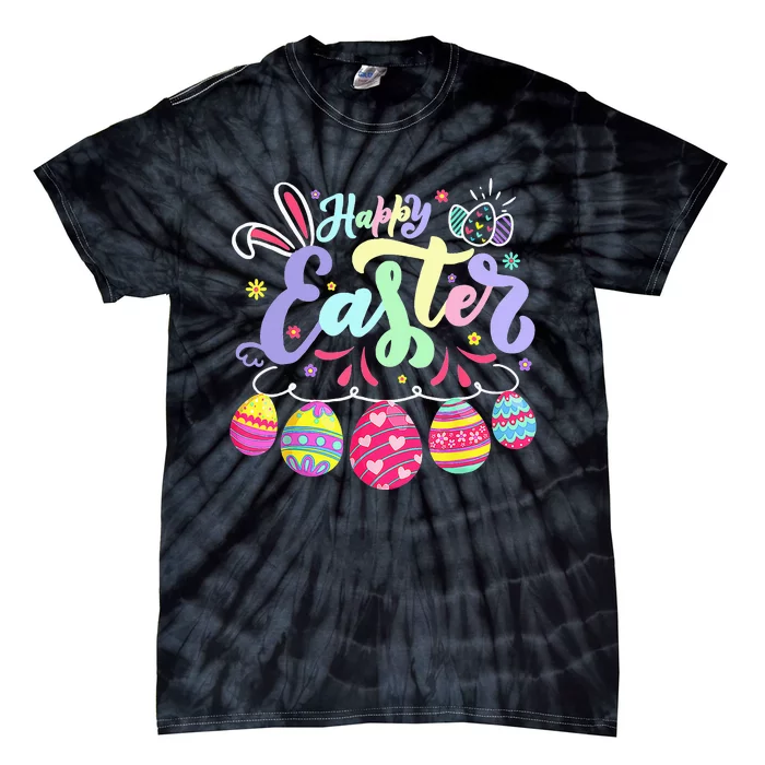 Happy Easter Bunny Spring Easter Egg Hunt Easter Tie-Dye T-Shirt