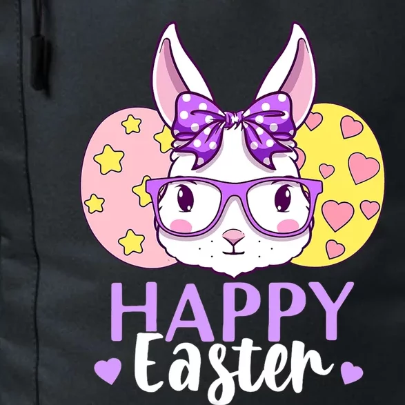 Happy Easter Bunny Face Glasses Bow Easter Day Rabbit Cool Gift Daily Commute Backpack