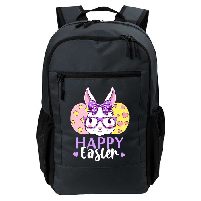 Happy Easter Bunny Face Glasses Bow Easter Day Rabbit Cool Gift Daily Commute Backpack