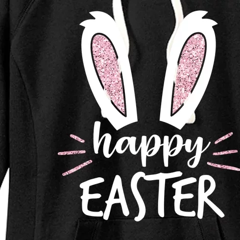 Happy Easter Bunny Ears Women's Fleece Hoodie