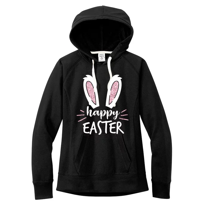 Happy Easter Bunny Ears Women's Fleece Hoodie