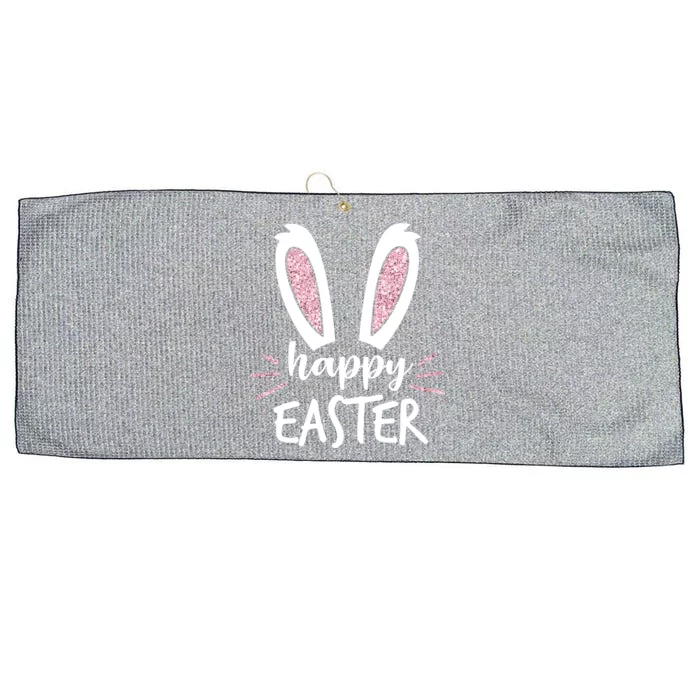 Happy Easter Bunny Ears Large Microfiber Waffle Golf Towel