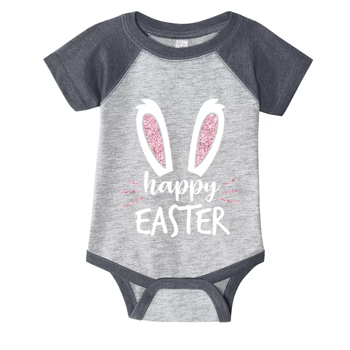 Happy Easter Bunny Ears Infant Baby Jersey Bodysuit