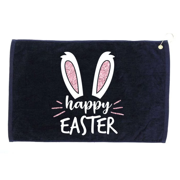 Happy Easter Bunny Ears Grommeted Golf Towel