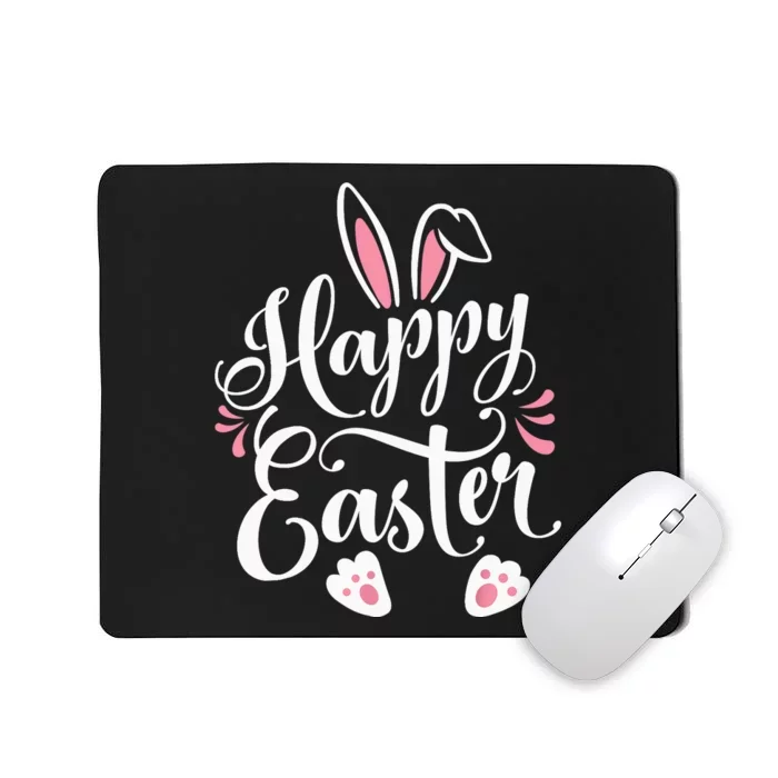 Happy Easter Bunny Rabbit Face Funny Easter Day Wo Girl Mousepad