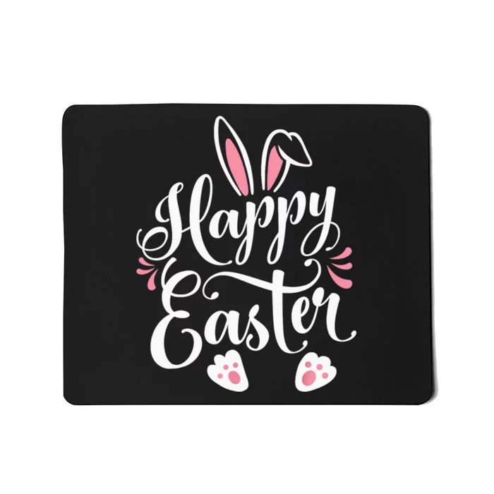 Happy Easter Bunny Rabbit Face Funny Easter Day Wo Girl Mousepad