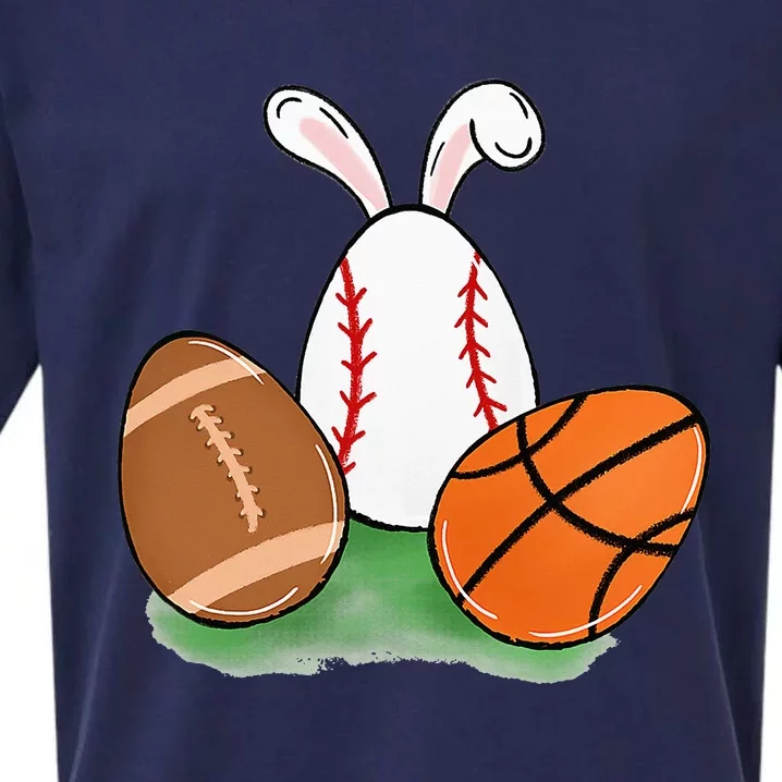 Happy Easter Bunny Dunk Basketball Easter Sueded Cloud Jersey T-Shirt