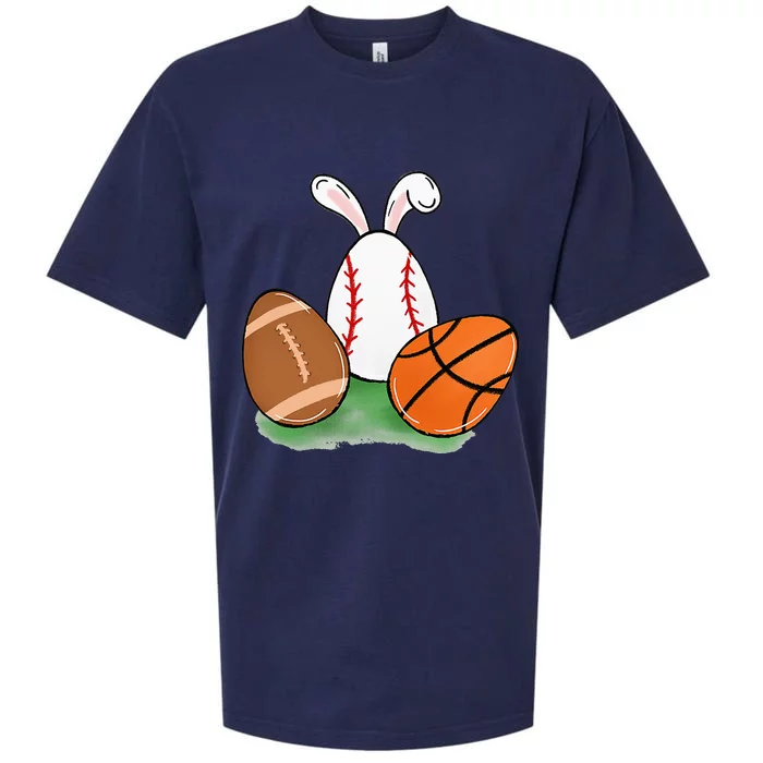 Happy Easter Bunny Dunk Basketball Easter Sueded Cloud Jersey T-Shirt