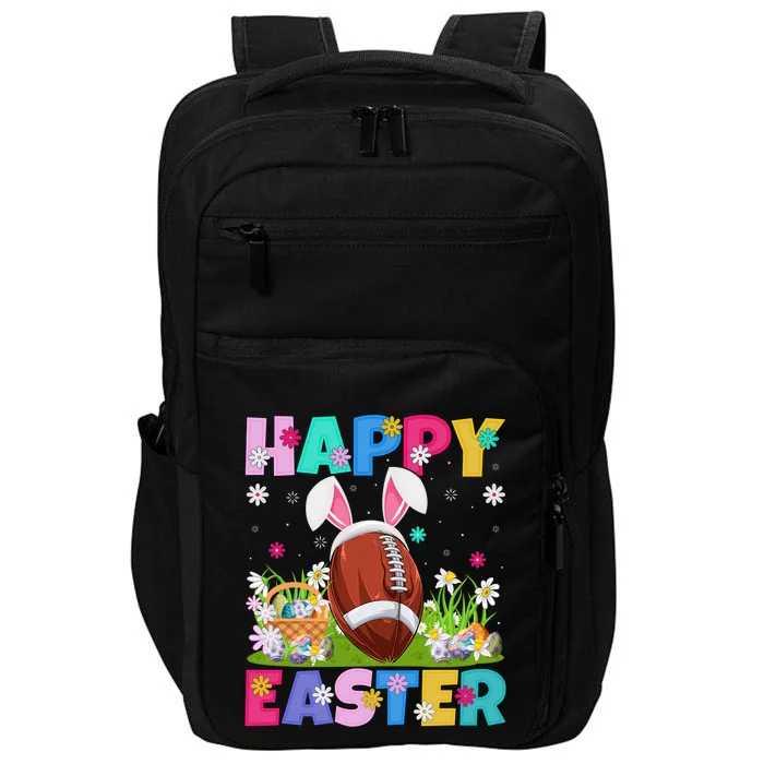 Happy Easter Bunny American Football Easter Sunday Gift Impact Tech Backpack