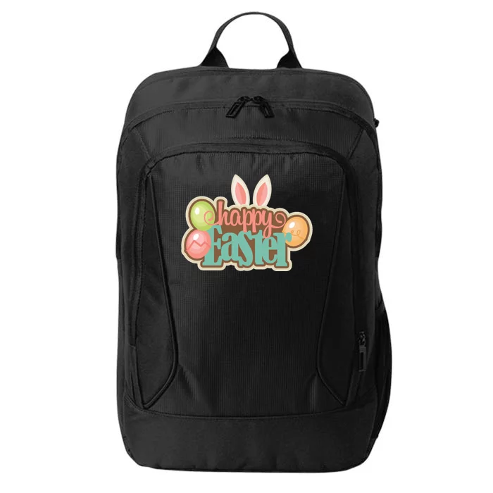 Happy Easter Bunny Ears Holiday City Backpack