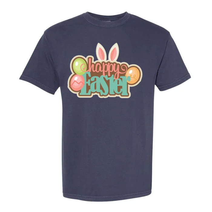 Happy Easter Bunny Ears Holiday Garment-Dyed Heavyweight T-Shirt