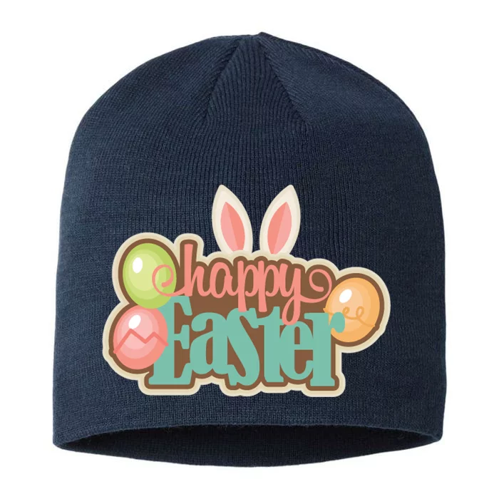 Happy Easter Bunny Ears Holiday 8 1/2in Sustainable Knit Beanie