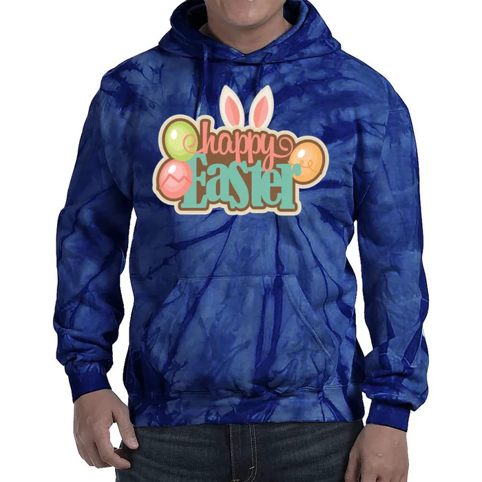 Happy Easter Bunny Ears Holiday Tie Dye Hoodie