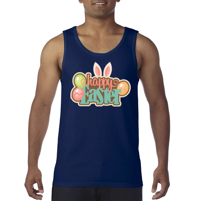 Happy Easter Bunny Ears Holiday Tank Top