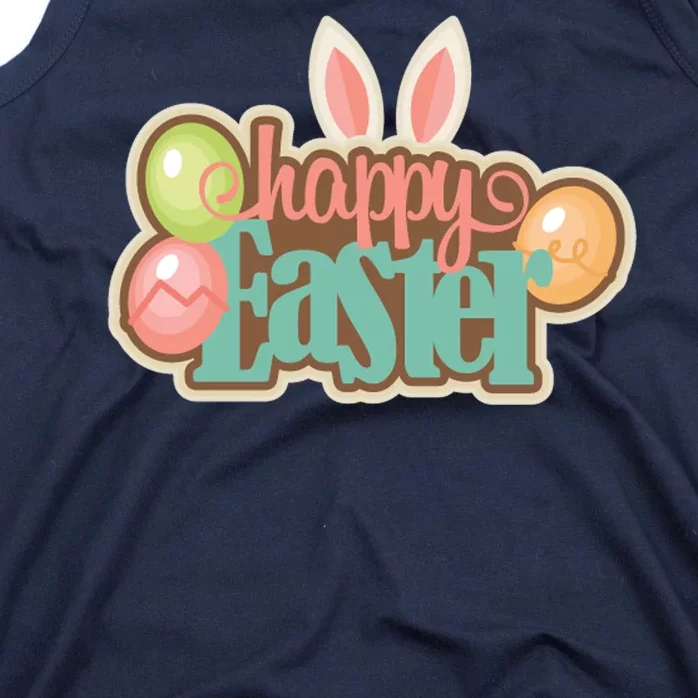 Happy Easter Bunny Ears Holiday Tank Top