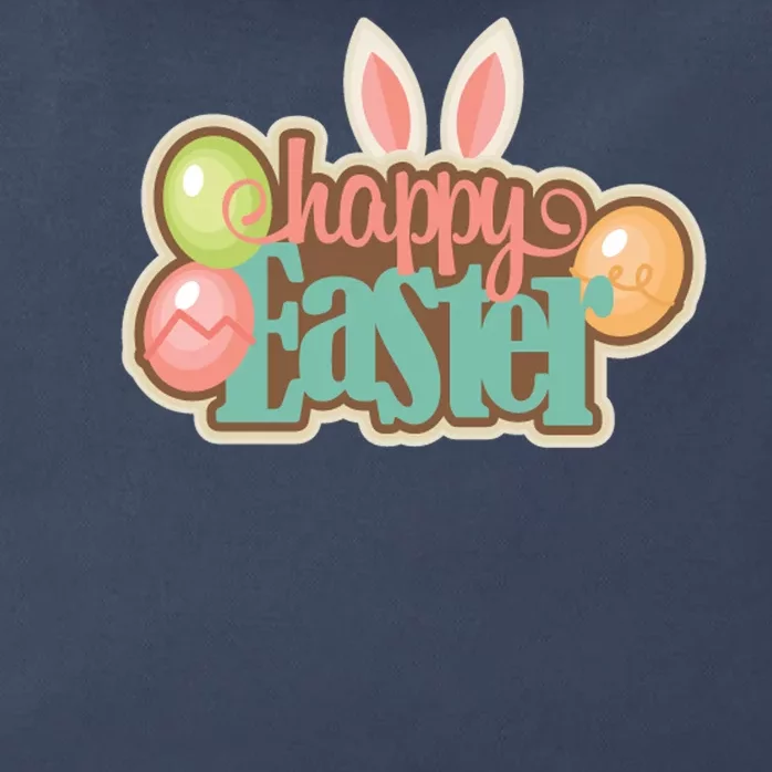 Happy Easter Bunny Ears Holiday Zip Tote Bag