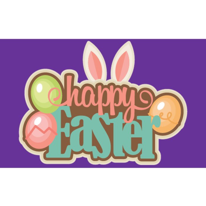 Happy Easter Bunny Ears Holiday Bumper Sticker