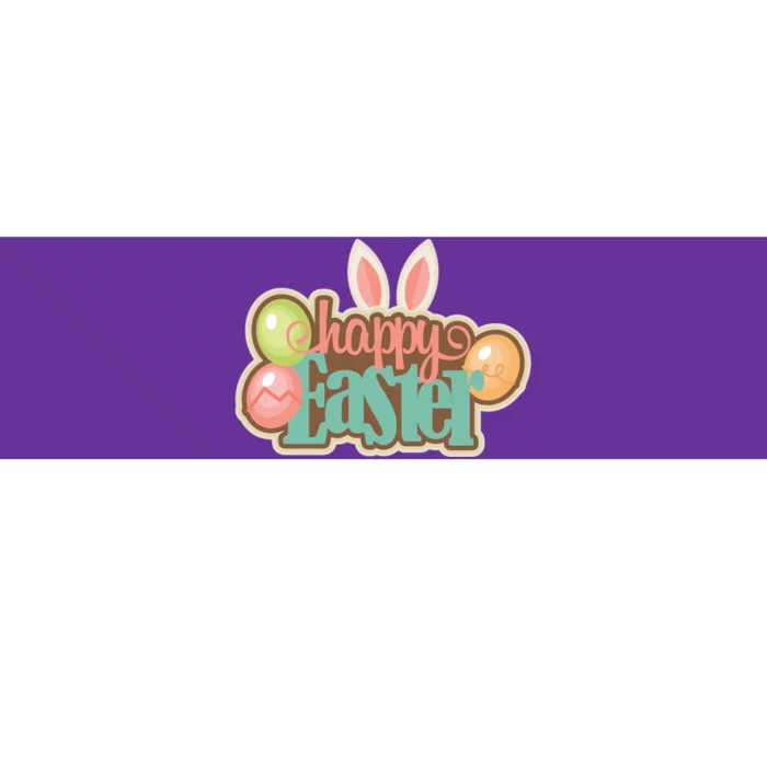 Happy Easter Bunny Ears Holiday Bumper Sticker