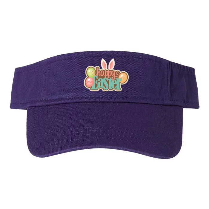 Happy Easter Bunny Ears Holiday Valucap Bio-Washed Visor