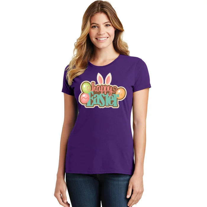 Happy Easter Bunny Ears Holiday Women's T-Shirt