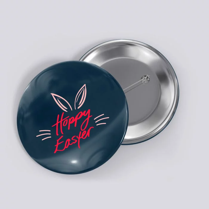 Happy Easter Bunny Ears Button