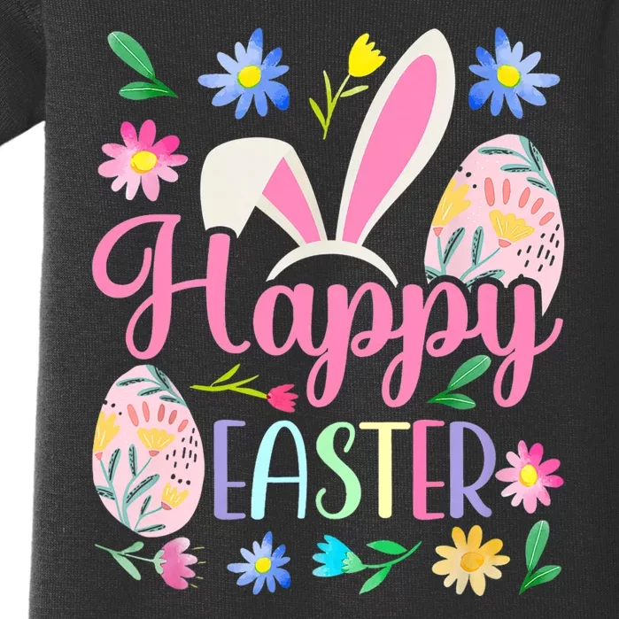 Happy Easter Bunny Spring Easter Egg Easter Baby Bodysuit