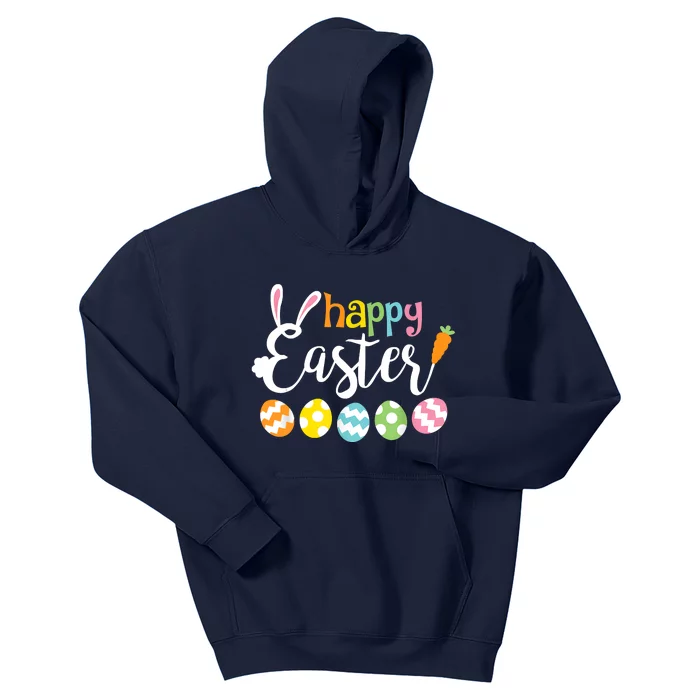 Happy Easter Bunny Rabbit Face Funny Easter Day Kids Hoodie