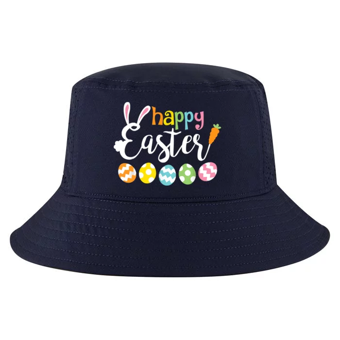 Happy Easter Bunny Rabbit Face Funny Easter Day Cool Comfort Performance Bucket Hat