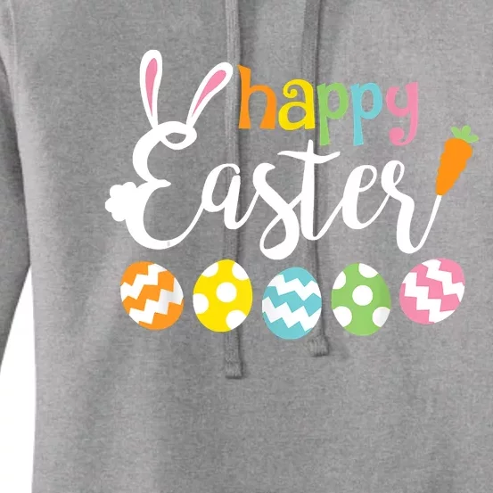 Happy Easter Bunny Rabbit Face Funny Easter Day Women's Pullover Hoodie