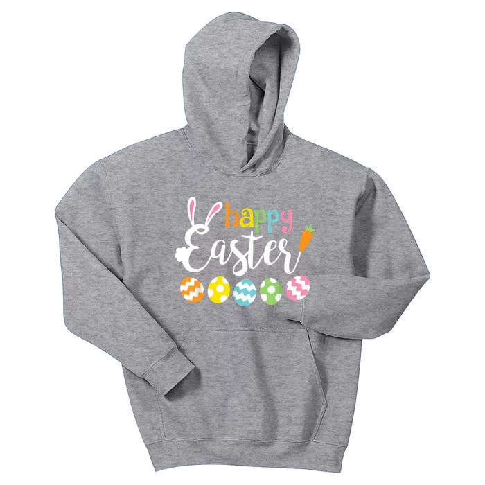 Happy Easter Bunny Rabbit Face Funny Easter Day Kids Hoodie