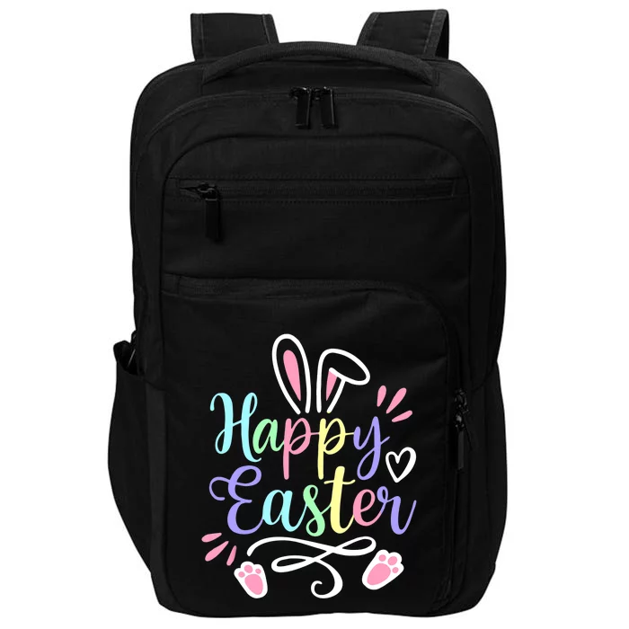 Happy Easter Bunny Rabbit Face Funny Easter Day Wo Girl Impact Tech Backpack