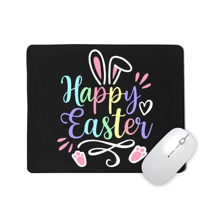 Happy Easter Bunny Rabbit Face Funny Easter Day Wo Girl Mousepad