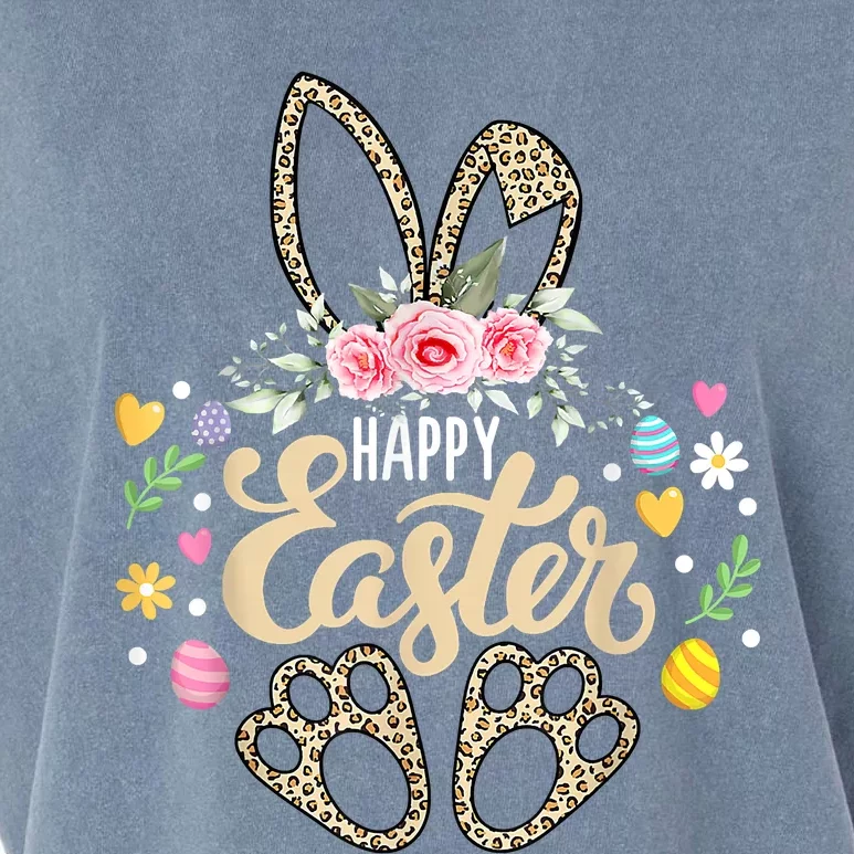 Happy Easter Bunny Leopard Easter Egg Hunt Easter Garment-Dyed Women's Muscle Tee