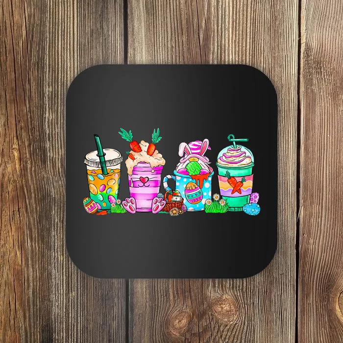 Happy Easter Bunny Coffee Lover Latte Iced Coffee Easter Day Coaster