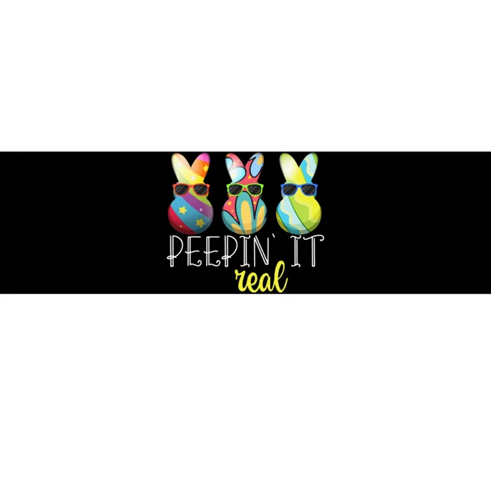 Happy Easter Bunny Egg Hunt Funny Easter Day Peepin' It Real Bumper Sticker