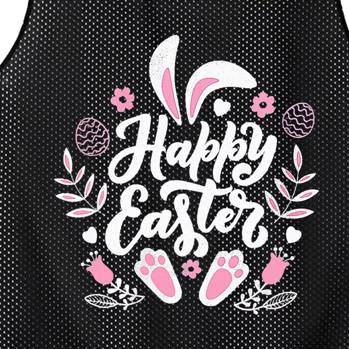 Happy Easter Bunny Egg Hunt Easter Day Rabbit Family Mesh Reversible Basketball Jersey Tank