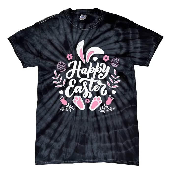 Happy Easter Bunny Egg Hunt Easter Day Rabbit Family Tie-Dye T-Shirt