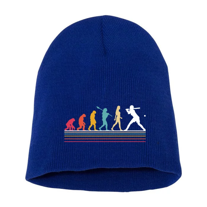 Hu Evolution Baseball Player Funny Sport Baseball Lover Gift Short Acrylic Beanie