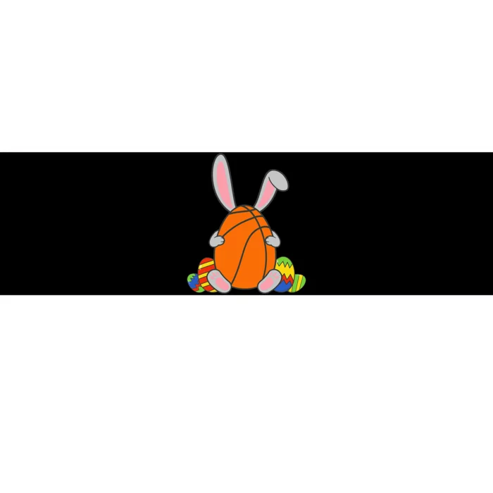 Happy Easter Basketball Bunny Ears Funny Egg Bumper Sticker