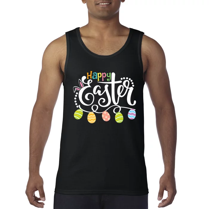 Happy Easter Bunny Ears Easter Egg Tank Top