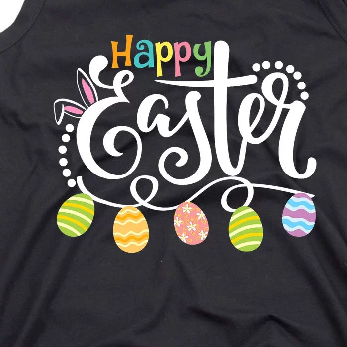 Happy Easter Bunny Ears Easter Egg Tank Top