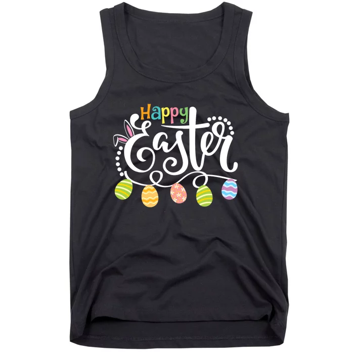 Happy Easter Bunny Ears Easter Egg Tank Top